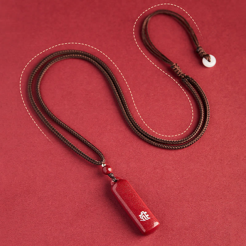 Chinese Zodiac Natal Buddha Cinnabar Amulet Protection String Necklace Pendant - image 7