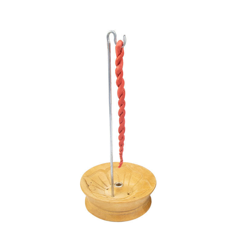 Nepal Rope Incense Purify Healing Meditation Incense - Lotus Wooden Incense Rope Holder - image 15