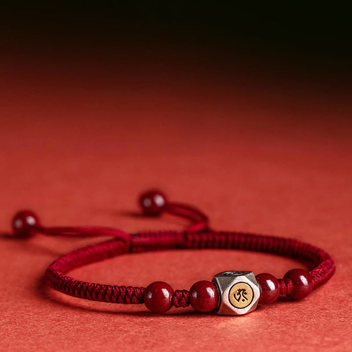 Buddha Stones 925 Sterling Silver Chinese Zodiac Natal Buddha Cinnabar Calm Bracelet - image 0