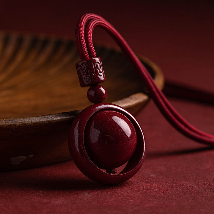 Buddha Stones Cinnabar Om Mani Padme Hum PiXiu Blessing Lucky Bead Necklace Pendant - image 10