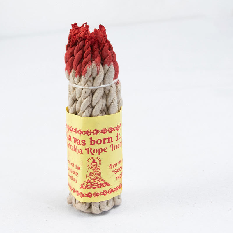 Nepal Rope Incense Purify Healing Meditation Incense - Red 25Pcs Incense(10cm/Stick) - image 3