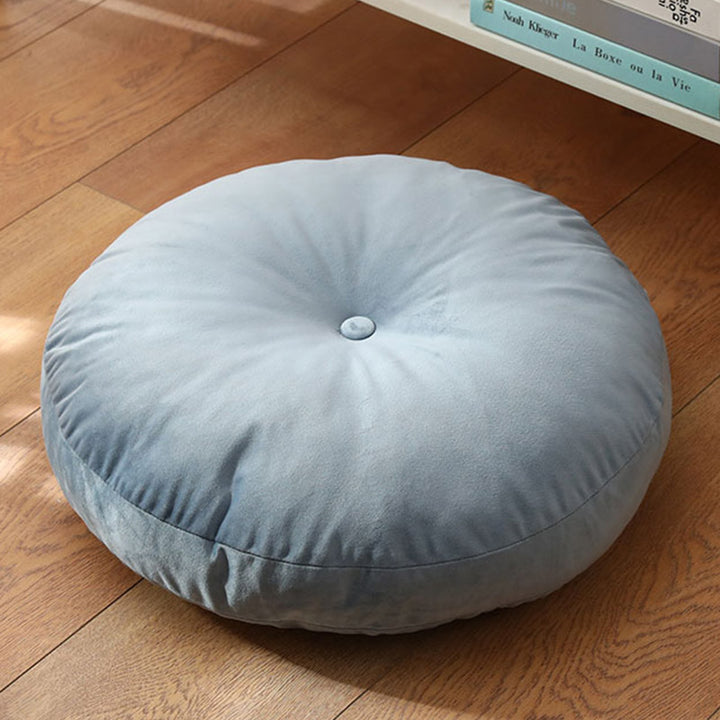 Lotus Simple Pattern Linen Meditation Seat Cushion Home Living Room Decoration - Detachable - 40cm*10cm - PowderBlue - image 28