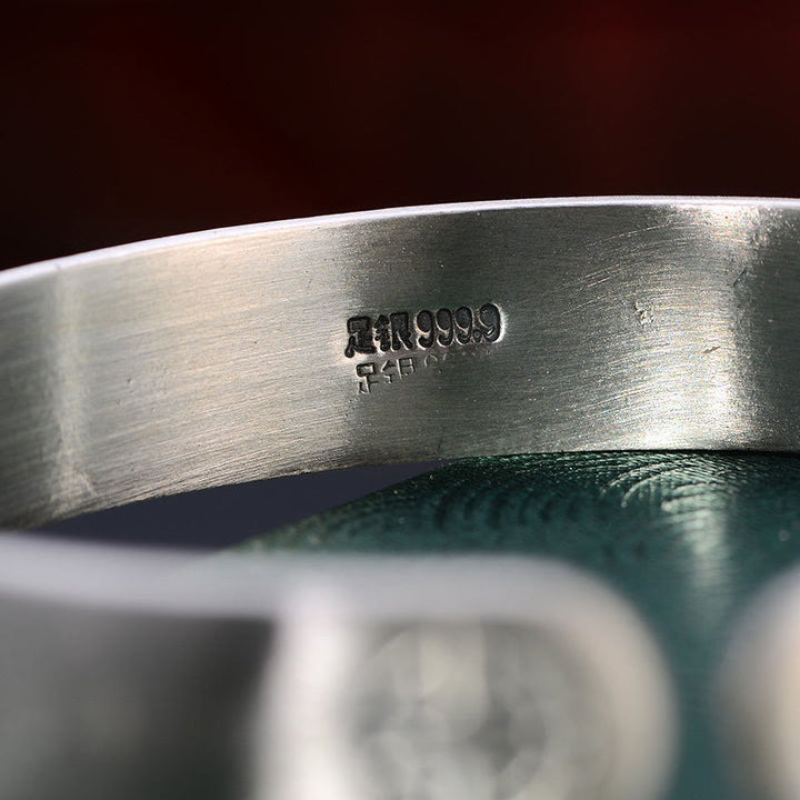 Buddha Stones Feng Shui Five Emperor Coins Peanut Wealth Bracelet Bangle - image 5