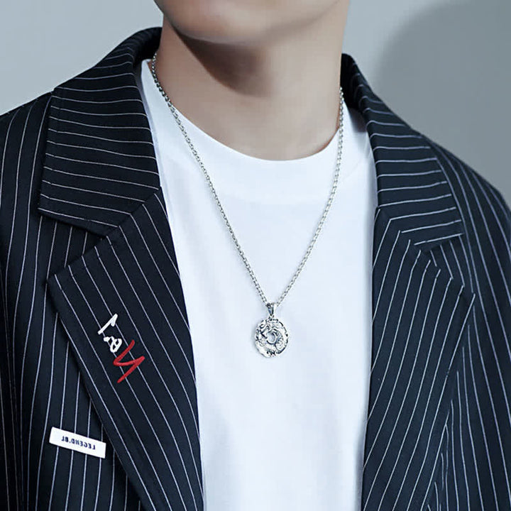 Koi Fish Dragon Peace Buckle Wealth Necklace Pendant - image 4