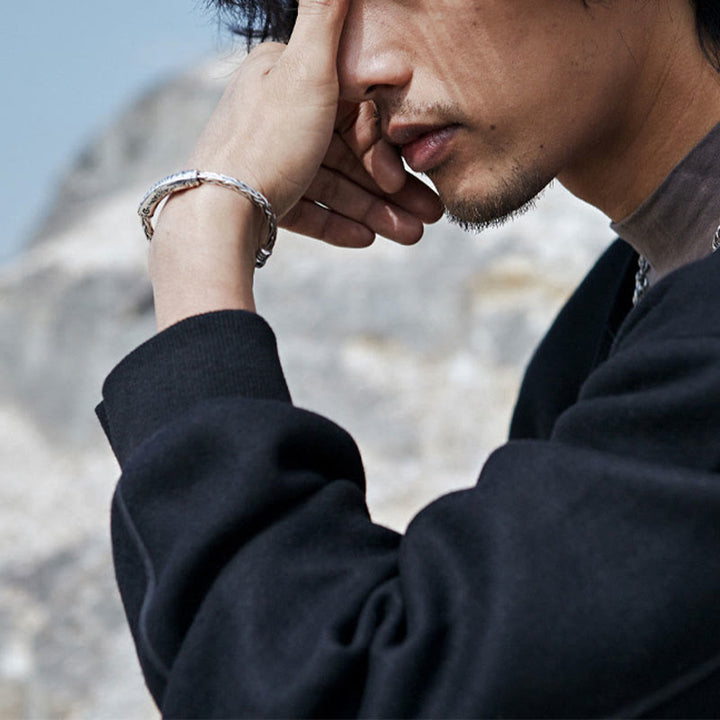 Buddha Stones Tibet Om Mani Padme Hum Engraved Focus Cuff Bracelet Bangle - image 11