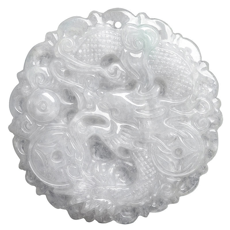 Buddha Stones White Jade Dragon Protection Necklace String Pendant - image 8