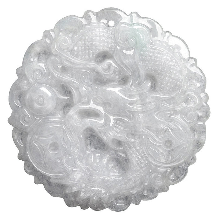 Buddha Stones White Jade Dragon Protection Necklace String Pendant - image 8