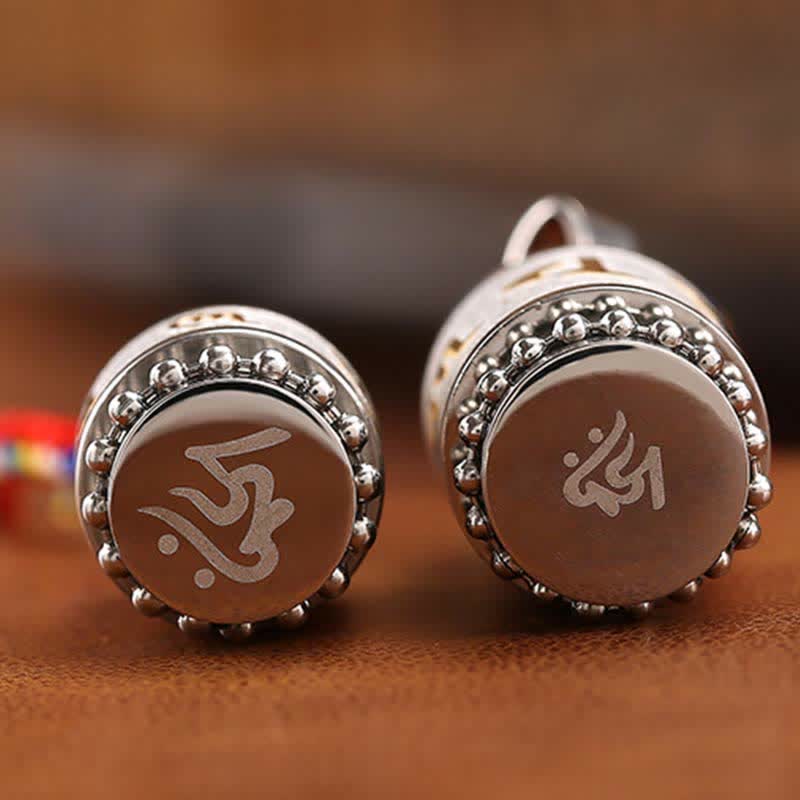 Buddha Stones Tibet Om Mani Padme Hum Shurangama Mantra Titanium Steel Wisdom Amulet Necklace Pendant - image 27