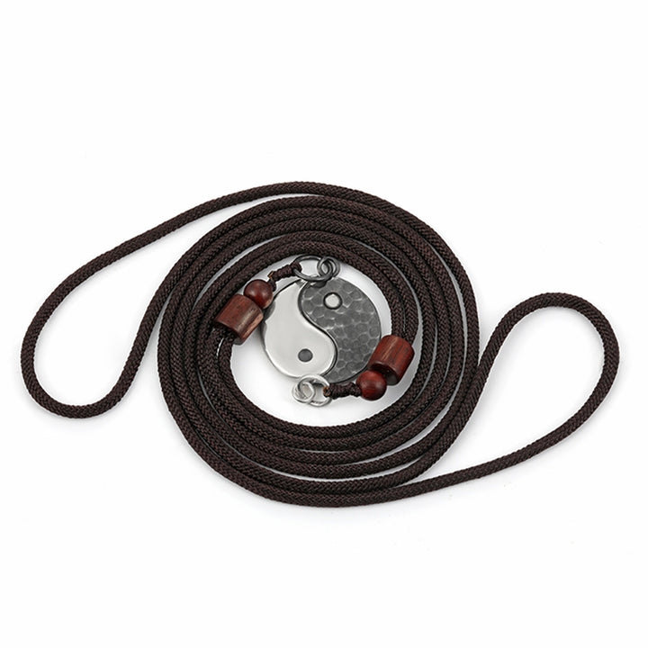 Buddha Stones 990 Sterling Silver Yin Yang Balance Harmony Necklace Pendant - image 14