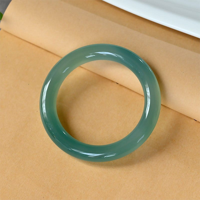 Buddha Stones Natural Green Chalcedony Strength Bangle Bracelet - image 2