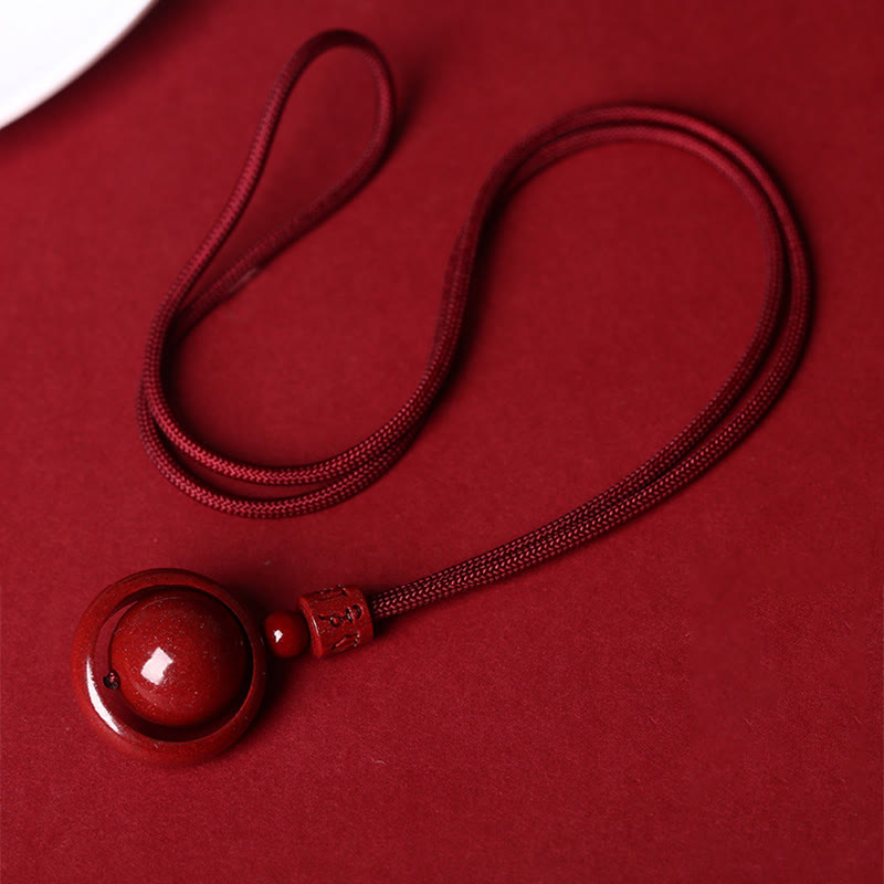 Buddha Stones Cinnabar Om Mani Padme Hum PiXiu Blessing Lucky Bead Necklace Pendant - image 11