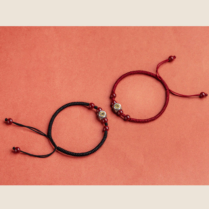 Buddha Stones 925 Sterling Silver Chinese Zodiac Natal Buddha Cinnabar Calm Bracelet - image 26