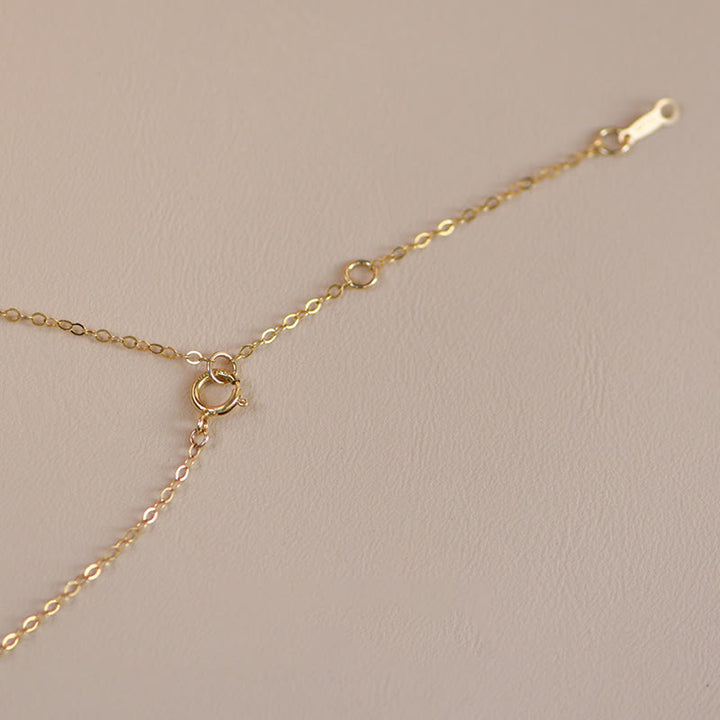 Buddha Stones 14K Gold Plated Pearl Hetian Jade Shell Luck Cat Kitten Necklace Pendant - image 10