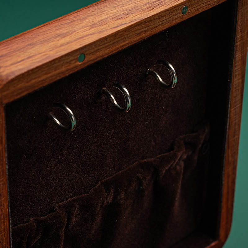 Antique Flower Leaf Handmade Rosewood Jewelry Storage Box Wooden Gift Organizer Box