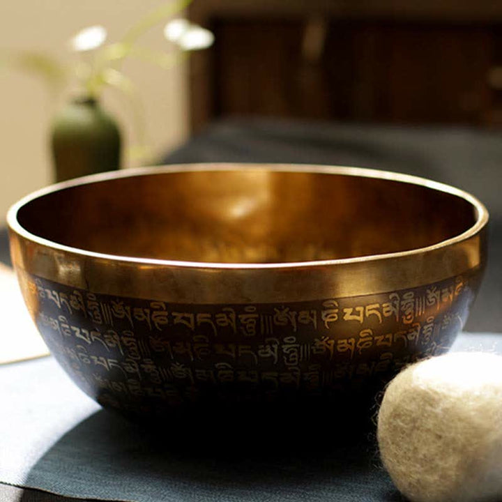 Sutra Singing Bowl Handcrafted for Healing and Meditation Positive Energy Sound Bowl Set