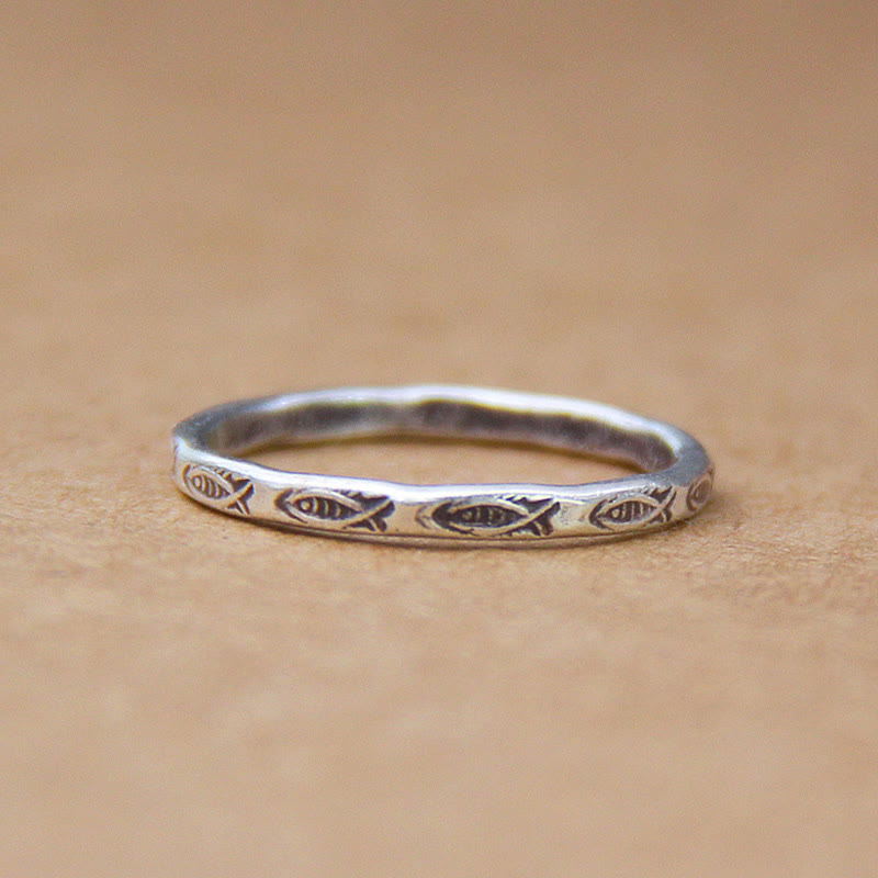 Buddha Stones 925 Sterling Silver Luck Koi Fish Wealth Ring