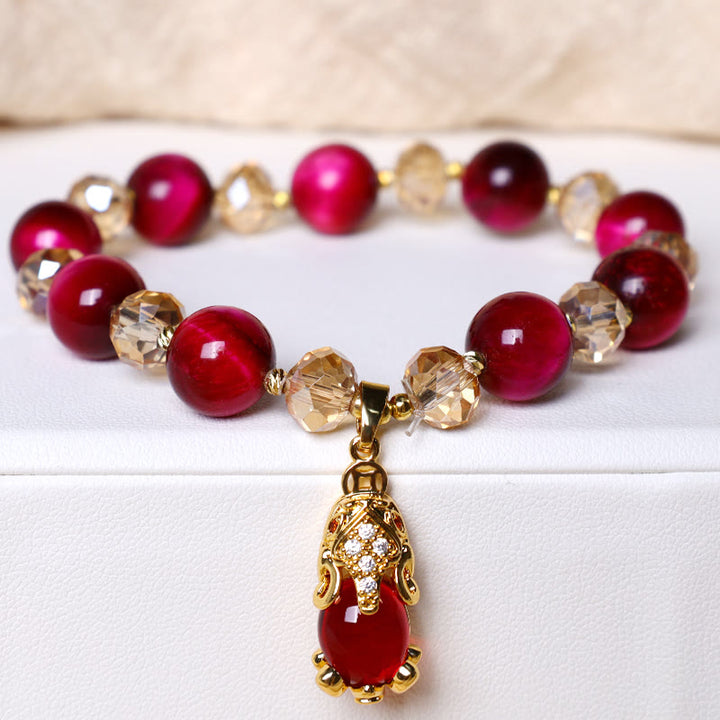 Buddha Stones Red Tiger Eye PiXiu Fox Protection Self Confidence Bracelet - Red Tiger Eye Pixiu - image 8