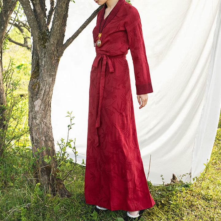 Buddha Stones Tibetan Dress Clothing Lhasa Long Wrap Dress Maxi Dress Women Clothing - image 12
