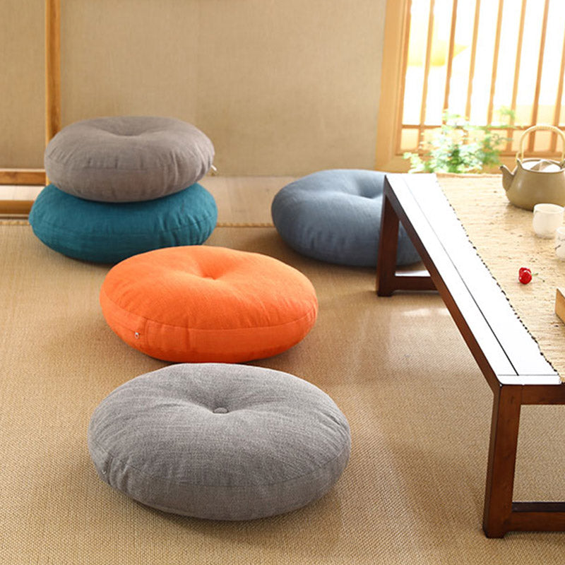 Lotus Simple Pattern Linen Meditation Seat Cushion Home Living Room Decoration - image 3