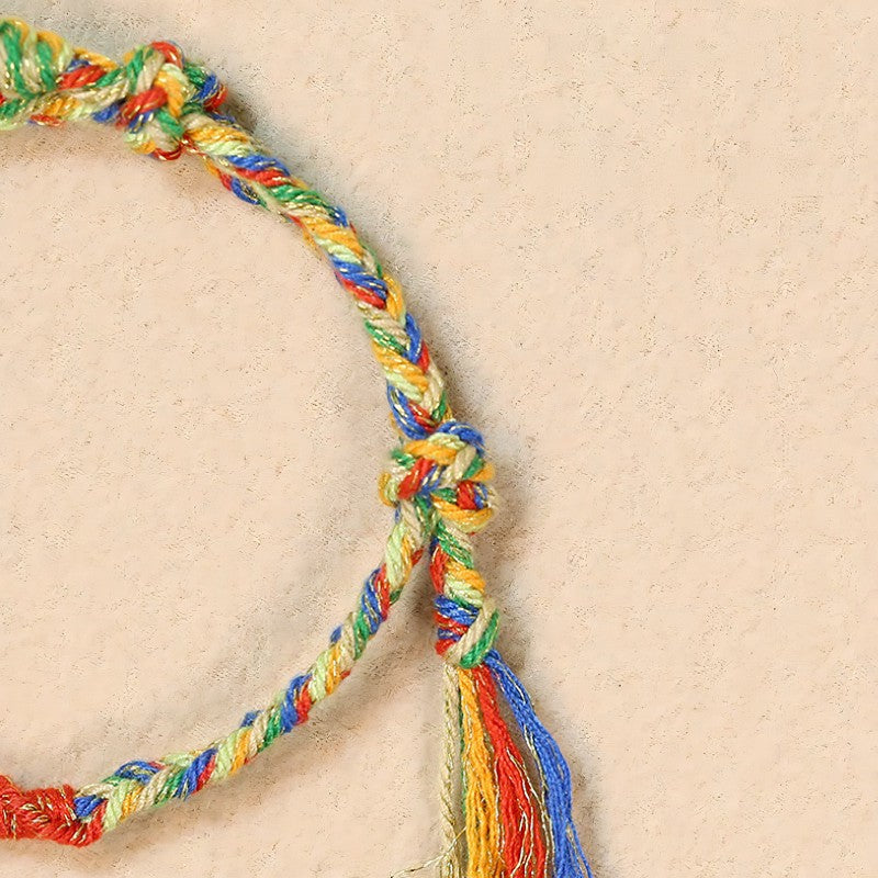 Buddha Stones Multicolor Rope Dragon Good Luck Tibetan Bracelet - image 3