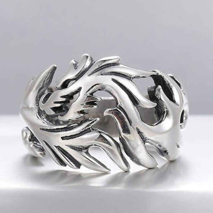 Buddha Stones Dragon Pattern Protection Strength Adjustable Ring - image 13