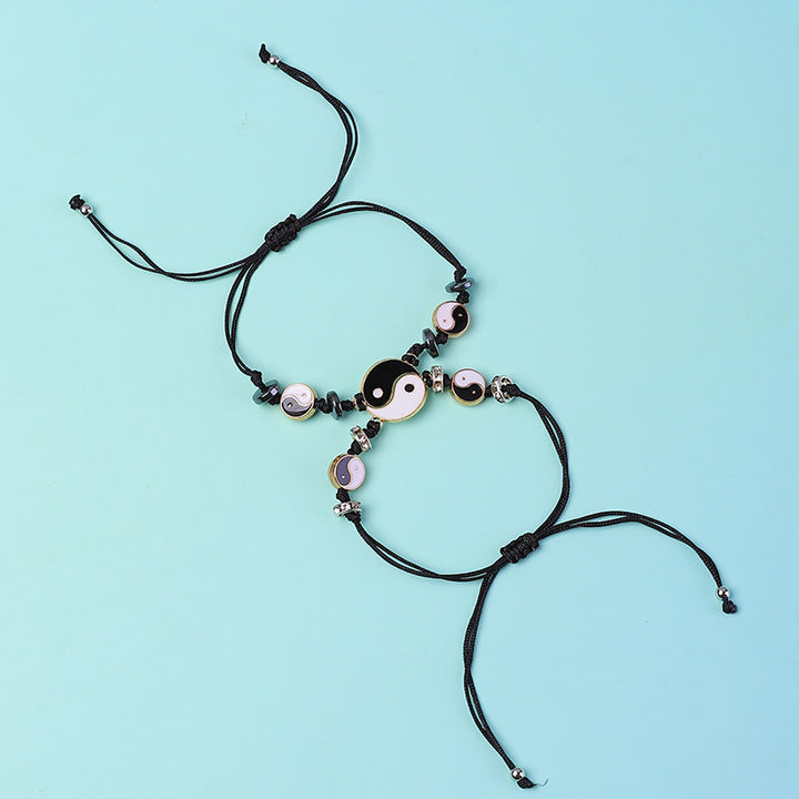 Buddha Stones 2pcs Yin Yang Hematite Couple Bracelet - image 23