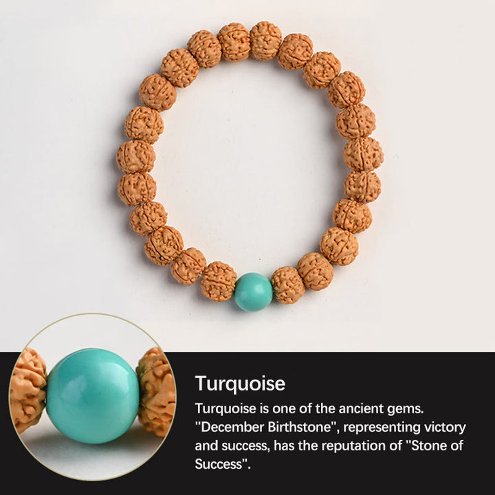Buddha Stones Tibet Rudraksha Bodhi Seed Wealth Auspiciousness Bracelet - image 10