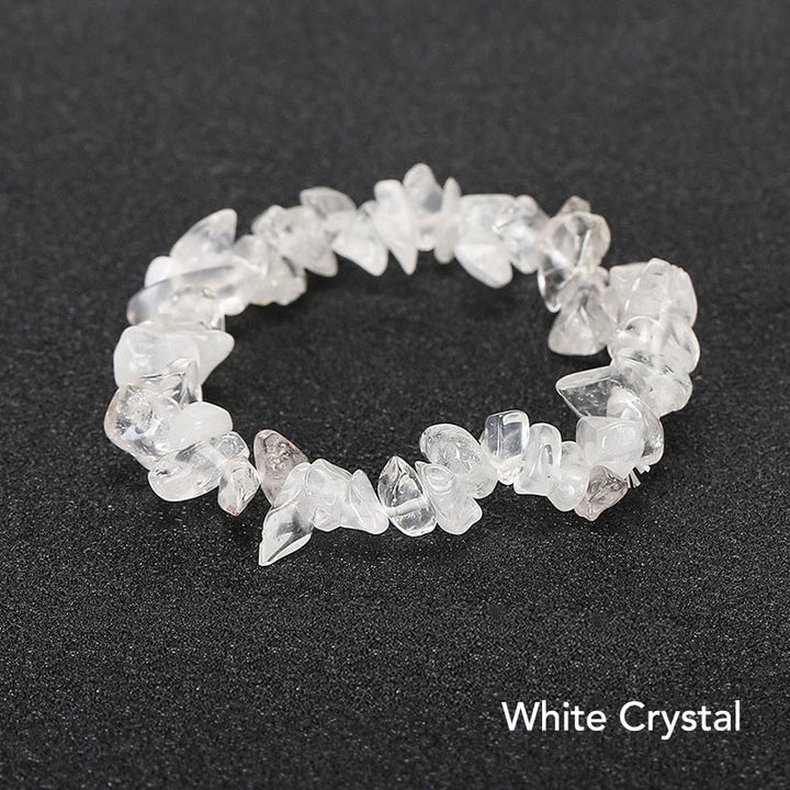 Natural Irregular Shape Crystal Stone Warmth Soothing Bracelet - White Crystal(Wrist Circumference: 15-18cm) - image 5