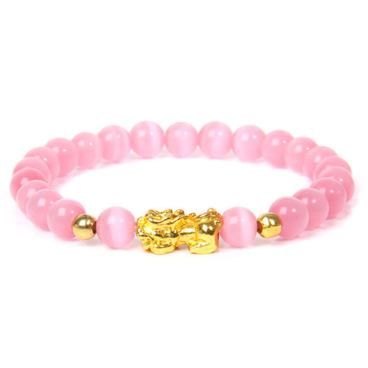 Buddha Stones FengShui Lucky Pixiu Obsidian Wealth Bracelet - image 10