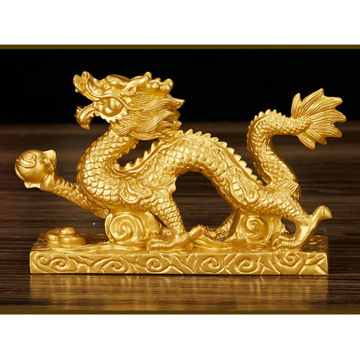 Buddha Stones Feng Shui Dragon Auspicious Cloud Wealth Luck Decoration