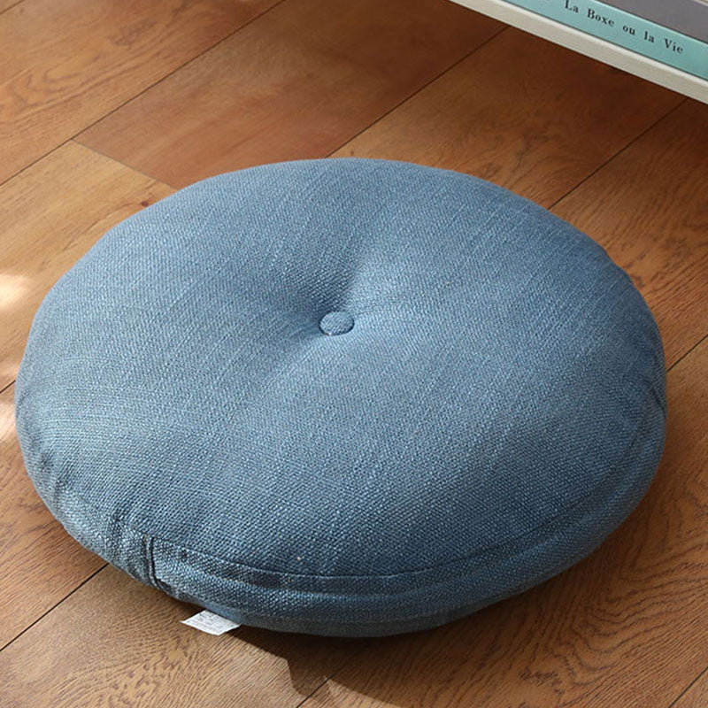 Lotus Simple Pattern Linen Meditation Seat Cushion Home Living Room Decoration - Detachable - Approx. 40cm × 10cm (slight variation possible) - CornflowerBlue - image 11