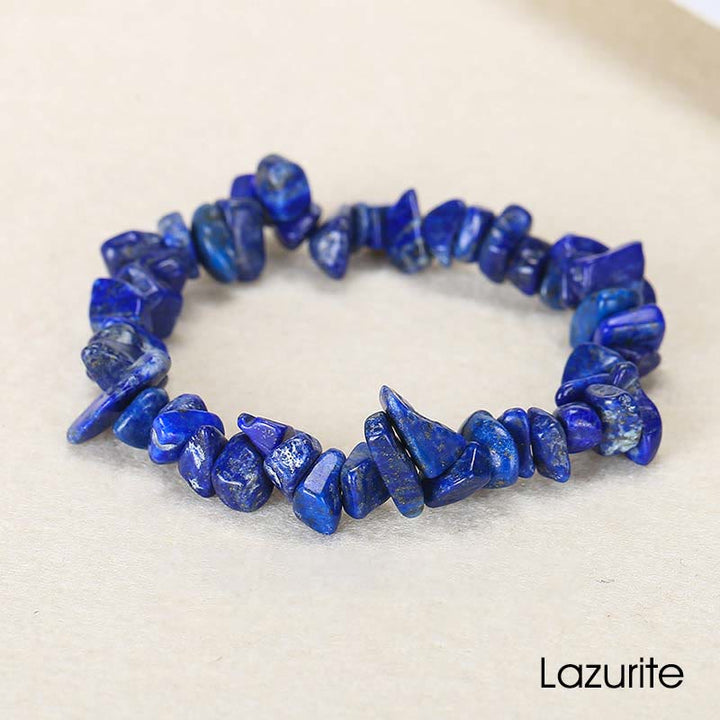 Natural Irregular Shape Crystal Stone Warmth Soothing Bracelet - Lazurite(Wrist Circumference: 15-18cm) - image 42