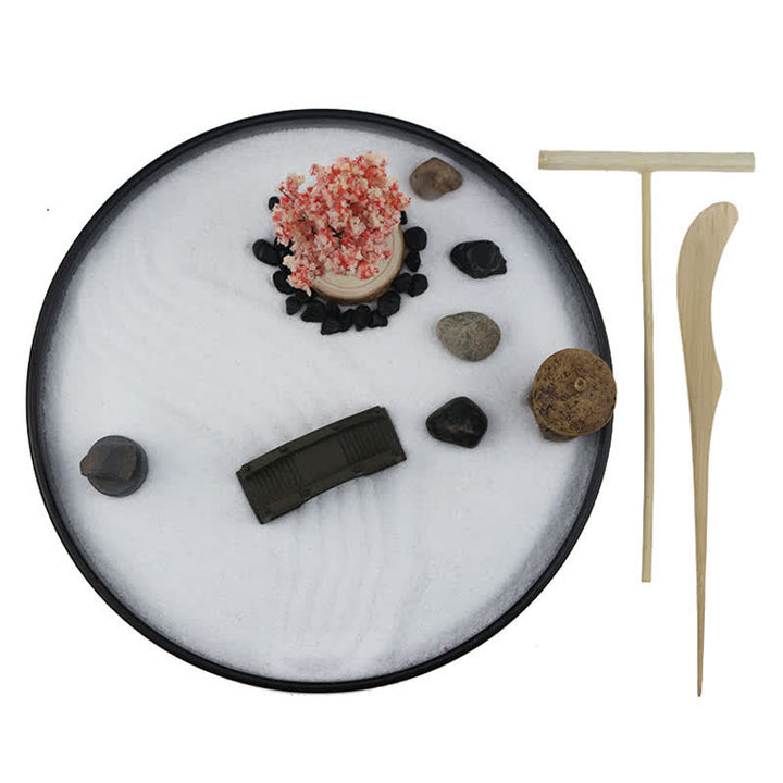 Tree Small Bridge Landscape Meditation Calm Zen Garden Decoration - image 2