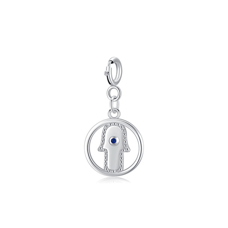 925 Sterling Silver Evil Eye Hamsa Symbol Prosperity Luck Chain Necklace Pendant - HAMSA(Only Pendant) - image 9