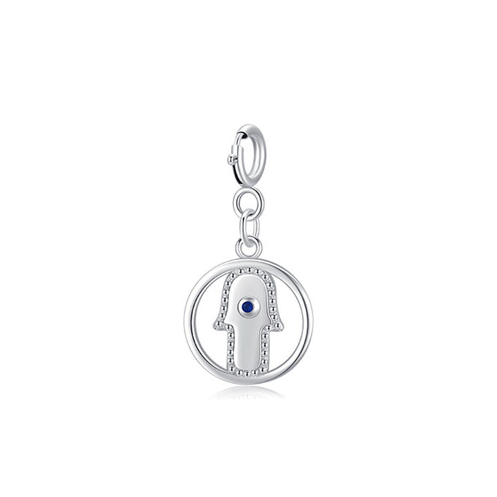 925 Sterling Silver Evil Eye Hamsa Symbol Prosperity Luck Chain Necklace Pendant - HAMSA(Only Pendant) - image 9