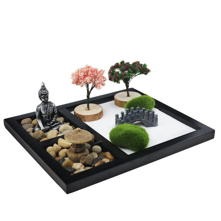 Buddha Stones Buddha Symbol Tree Landscape Meditation Calm Zen Garden Decoration - image 1