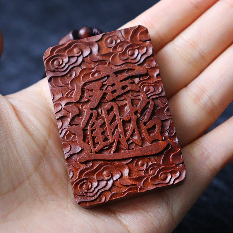 Buddha Stones Natural Lightning Struck Jujube Wood PiXiu Copper Coin Good Fortune Necklace Pendant