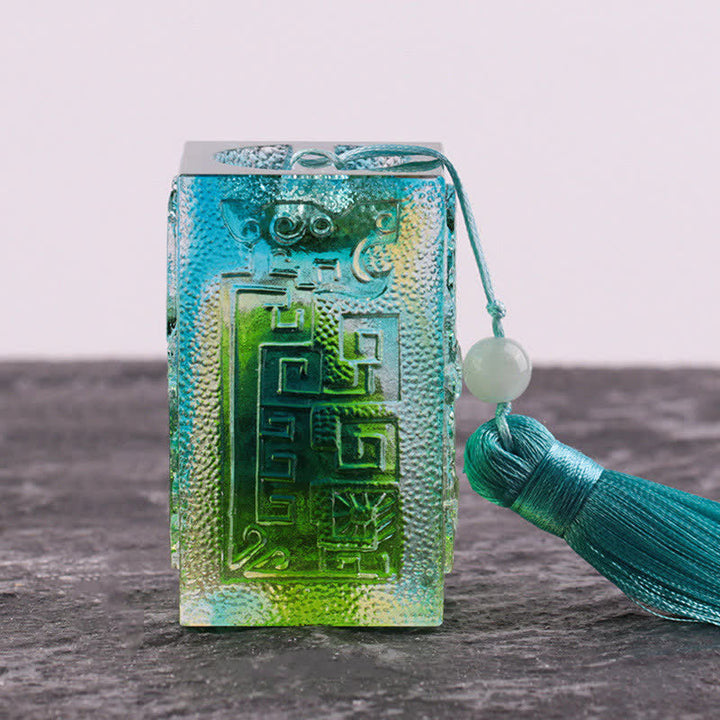 Feng Shui Handmade Liuli Crystal Art Piece Home Office Decoration - image 11