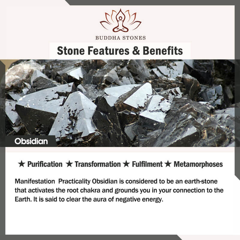 Buddha Stones FengShui Lucky Pixiu Obsidian Wealth Bracelet - image 12