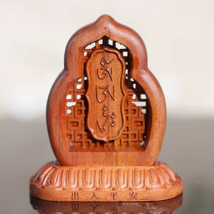 Vajrasattva Buddha Wood Engraved Compassion Statue Figurine Decoration - image 2
