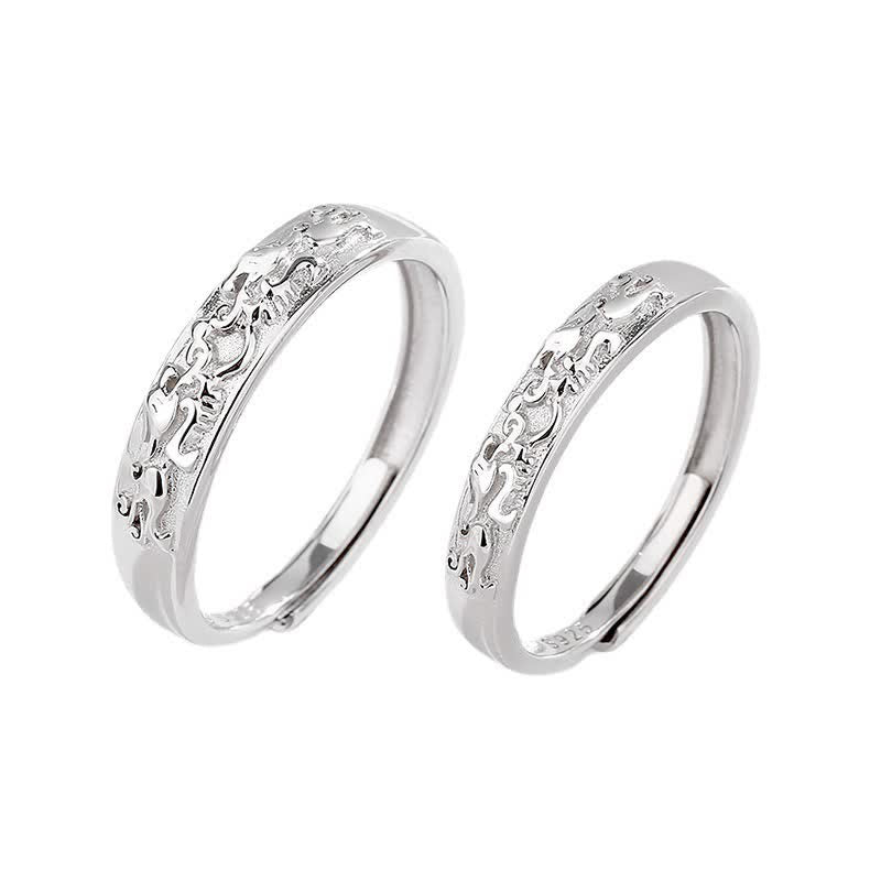 Buddha Stones 925 Sterling Silver PiXiu Balance Adjustable Couple Ring - image 7