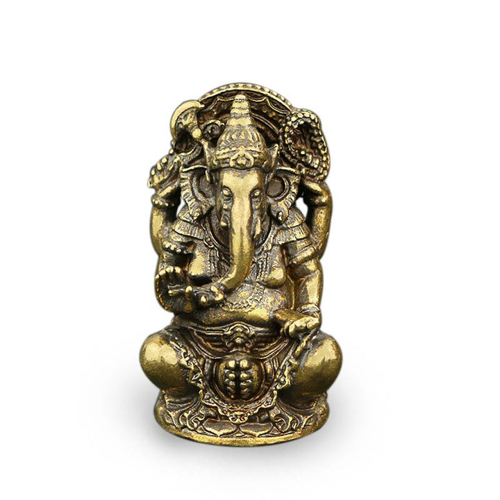 Ganesh Ganpati Elephant Statue Wealth Home Decor - Copper - image 0