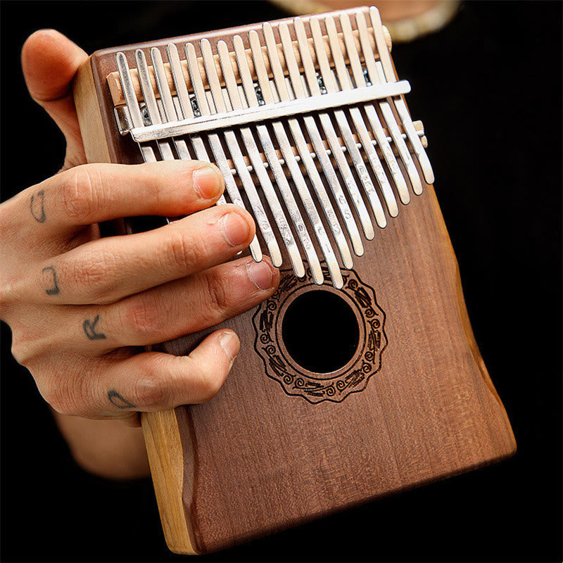 Buddha Stones Kalimba 17 Keys Thumb Piano Mahogany Wood Acacia Walnut Portable Finger Piano