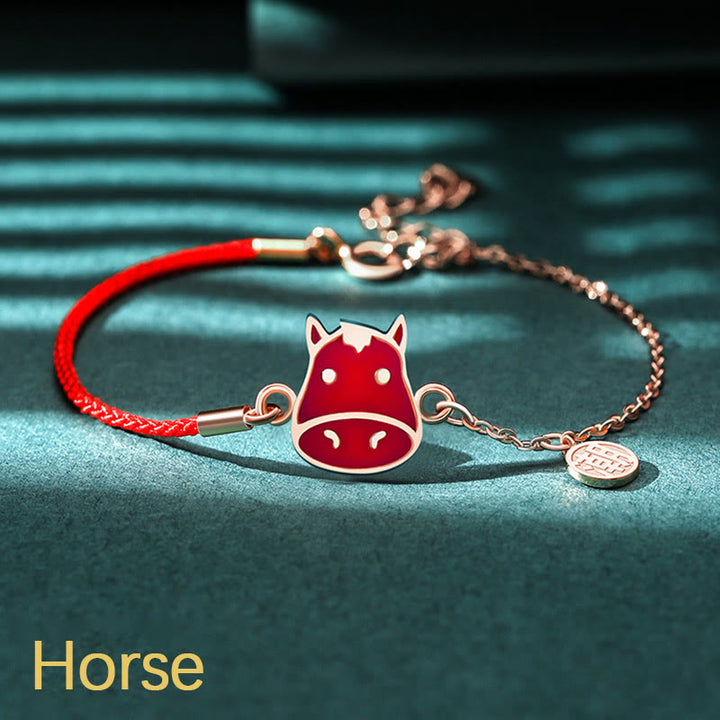 Buddha Stones 925 Sterling Silver Color-changing Chinese Zodiac Luck Protection Red String Chain Bracelet - Horse(Wrist Circumference 14-15cm) - image 20
