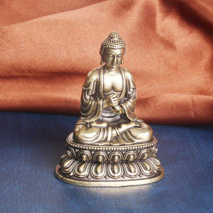Tathagata Buddha Serenity Copper Statue Decoration - image 2