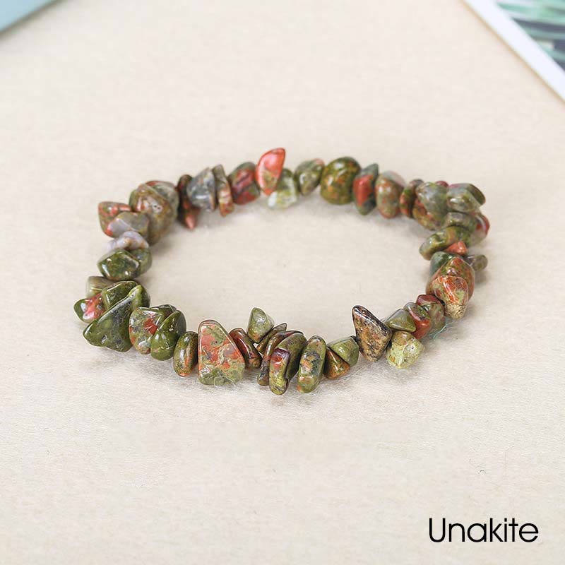 Natural Irregular Shape Crystal Stone Warmth Soothing Bracelet - Unakite(Wrist Circumference: 15-18cm) - image 66