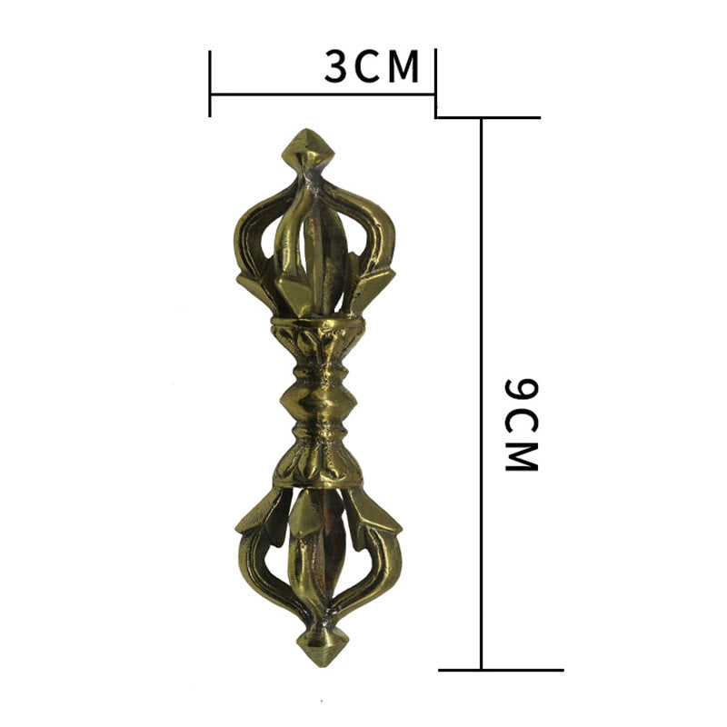 Buddha Stones Handcrafted Nepal Small Five Prong Vajra Dorje Strength Copper Decoration - image 7