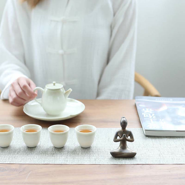 Abstract Yoga Meditation Exercise Ceramics Spiritual Figurine Sculpture Decoration - image 11