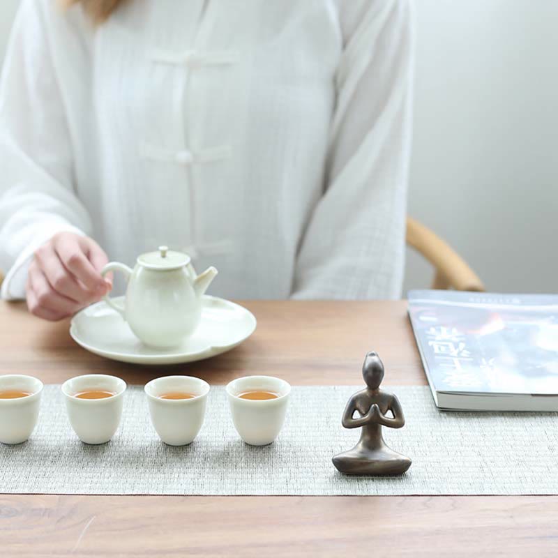 Abstract Yoga Meditation Exercise Ceramics Spiritual Figurine Sculpture Decoration - image 11