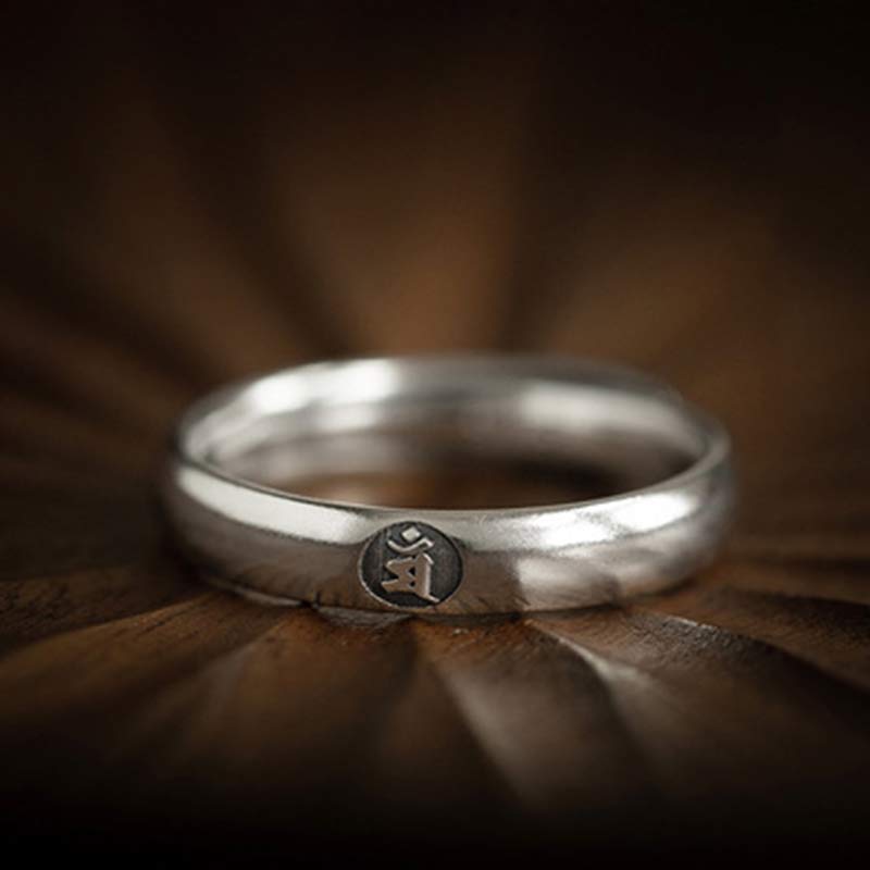 Buddha Stones 925 Sterling Silver Chinese Zodiac Natal Buddha Blessing Couple Ring - image 15